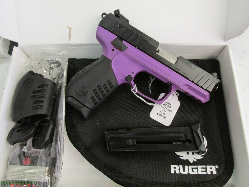 Pistols SR-22 .22 LR Purple Polymer, 10rd,Black Grips 3606 NEW