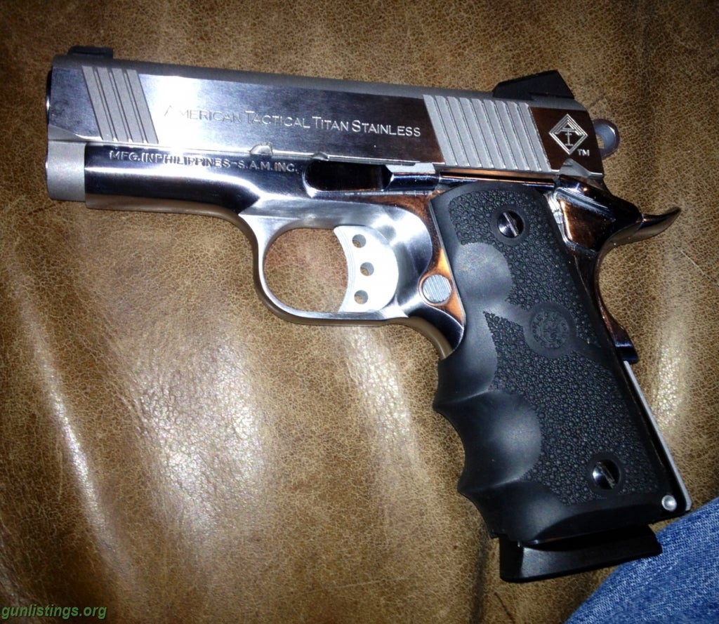 Pistols Stainless .45 Cal. 1911 3 Inch Barrel