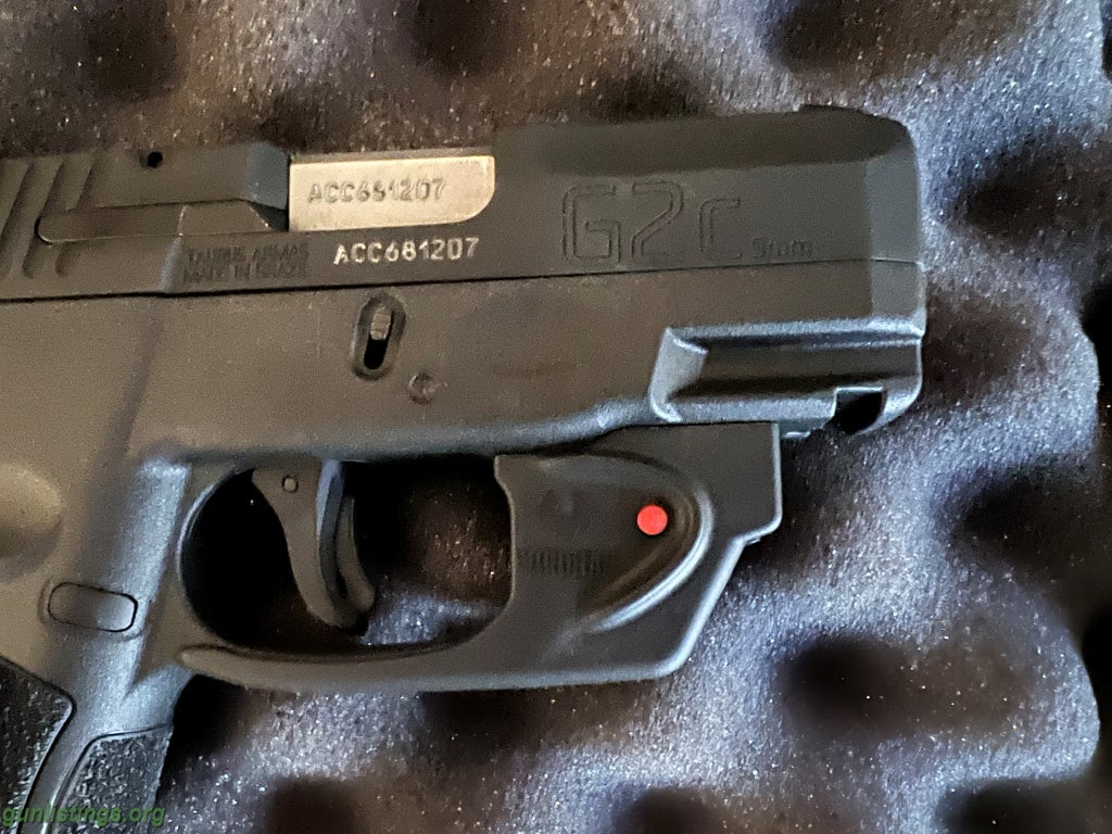 Pistols Taurus G2C With Laser, Case, Holster - Never Fired