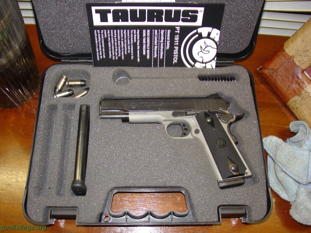 Pistols Taurus PT 1911 45 Caliber Two Tone