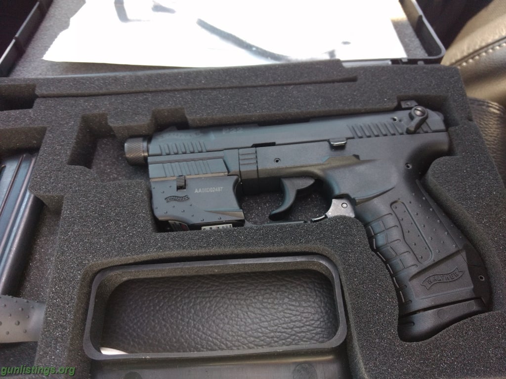 Pistols Walther P22 W/ Threaded Barrel And Laser