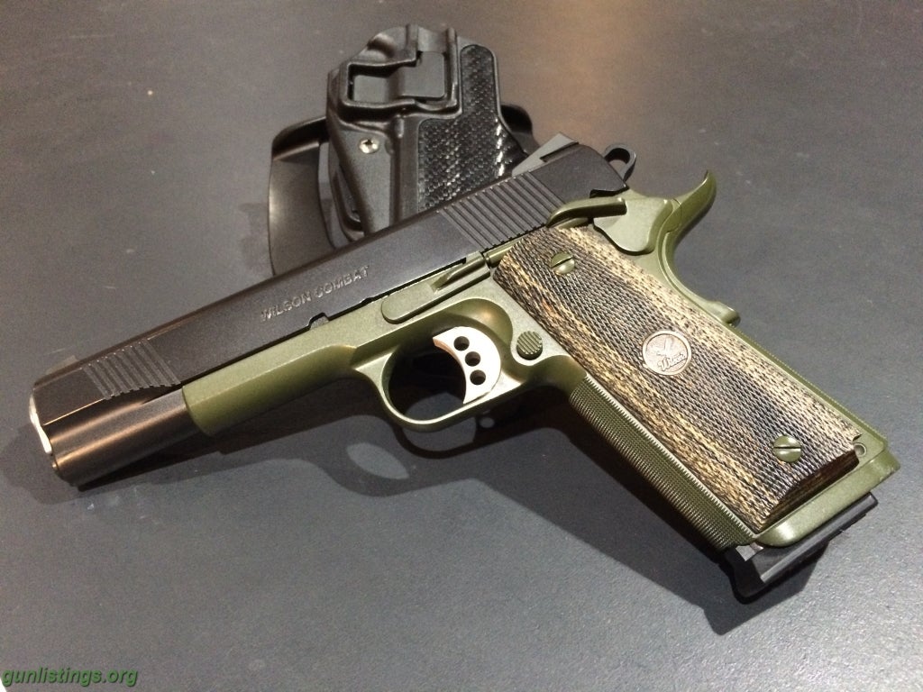 Gunlistings.org - Pistols Wilson Combat CQB Full Size .45 1911 Grn/Blk