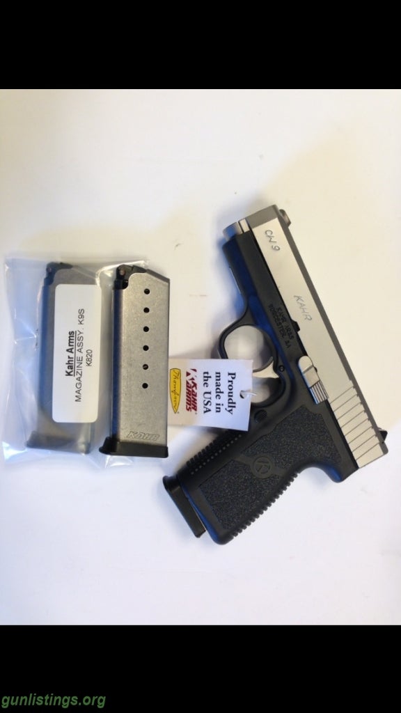 Pistols WTT Kahr CW9 NIB For AR Optic