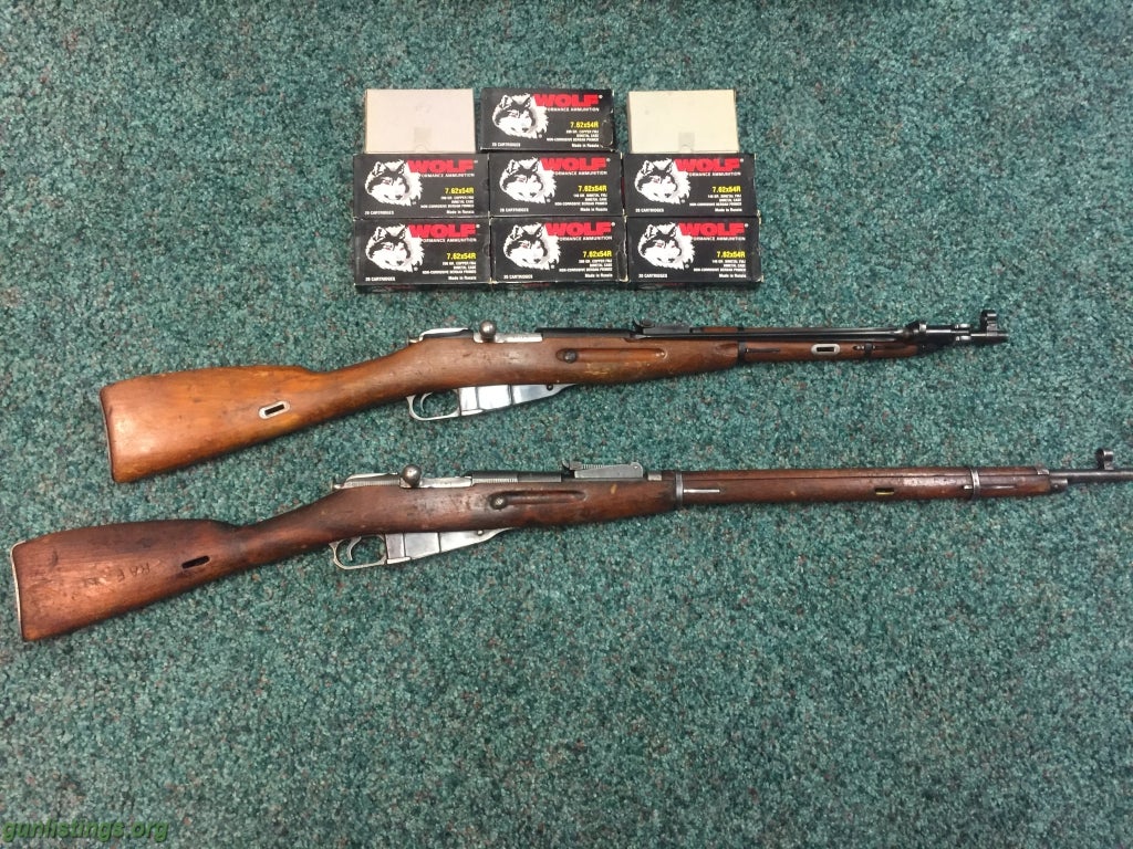 Rifles 2 Mosin Nagant Rifles Plus Ammo