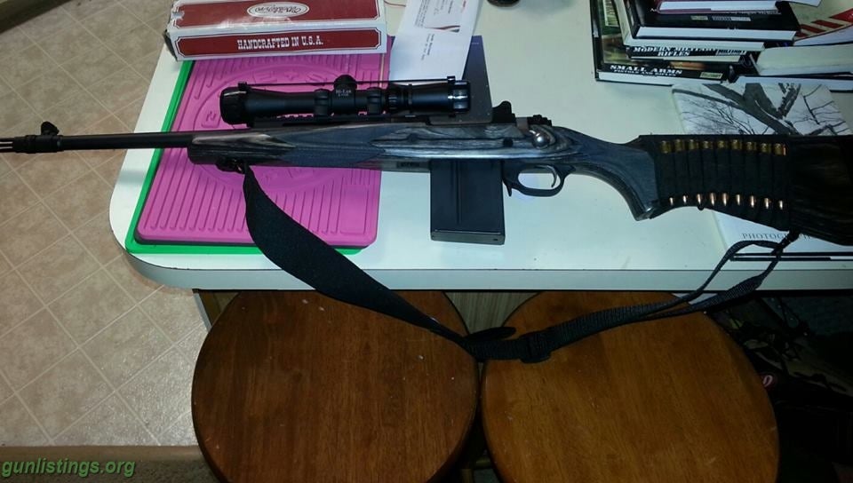 Rifles 308 Ruger Gunsite Scout Left Hand W Optic, Sling, Ammo!