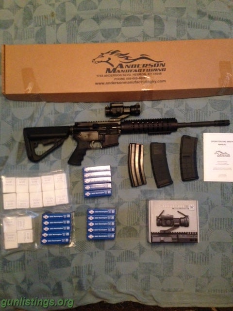 Rifles Anderson AR15 & AMMO & ACC