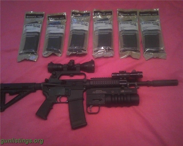 Rifles AR-15,Total,Custom,build,37mm,Flare,launcher AR15