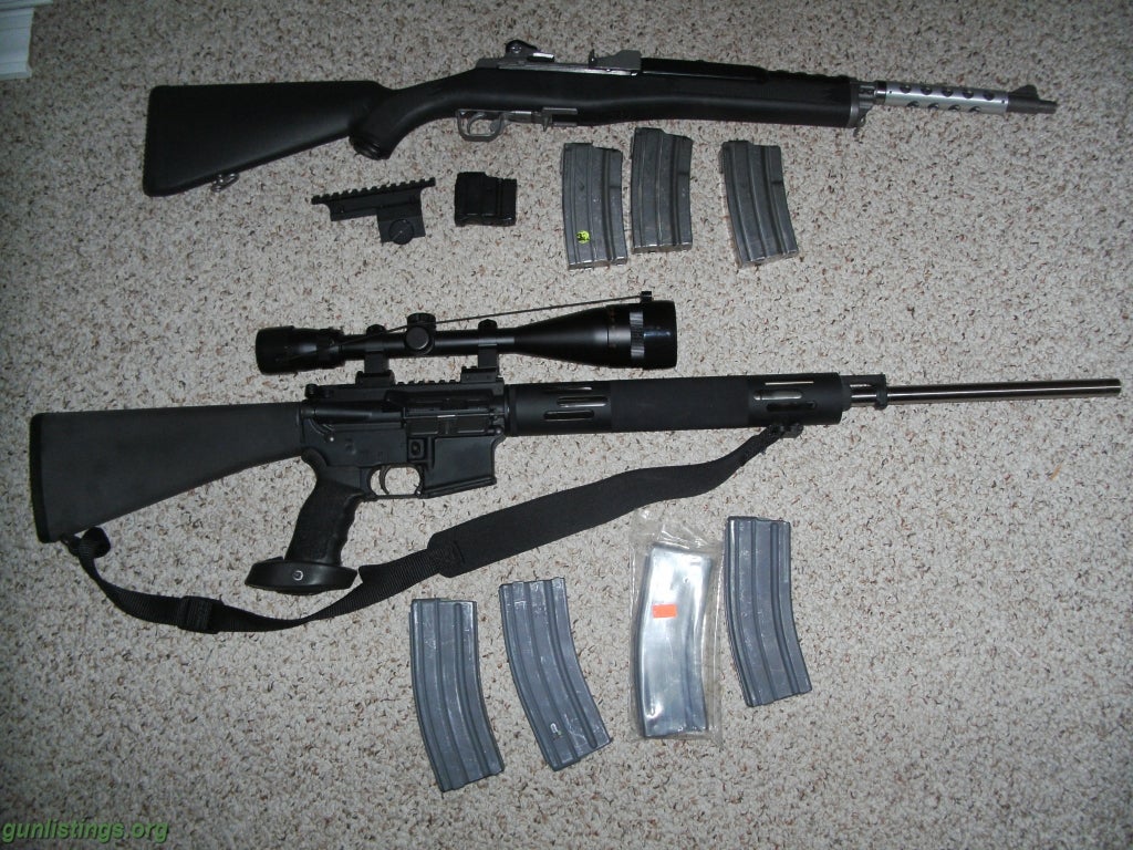 Rifles AR 15  Mini 14