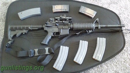 Rifles Del-Ton AR 15, Ammo, Magazines, Gun Case, Gun Sling