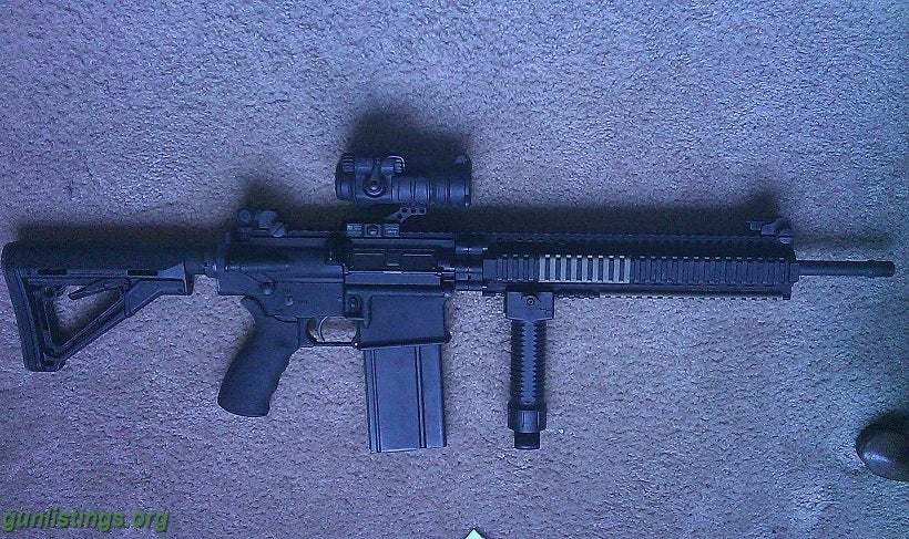 Rifles Armalite AR10 7.62 .308 W/ Aimpoint And Extras