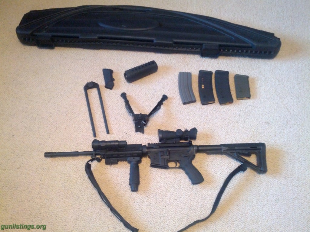 Rifles Bushmaster AR-15, Optics, Mags, And Accessories