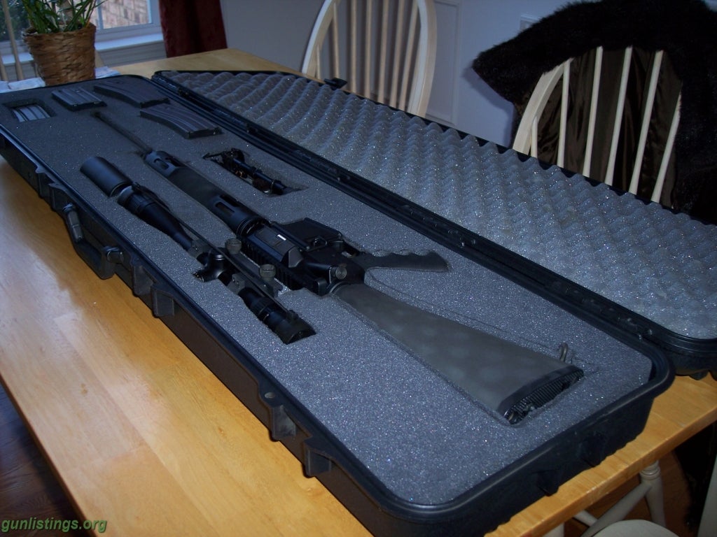 Rifles Bushmaster Varminter AR-15/scope/ammo/case/& More!