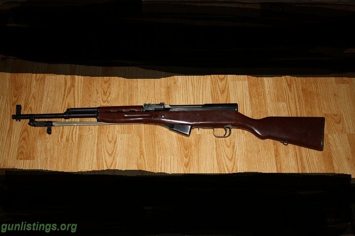 Rifles Chinese SKS W/Folding Bayonet Red Fiberglass Stock