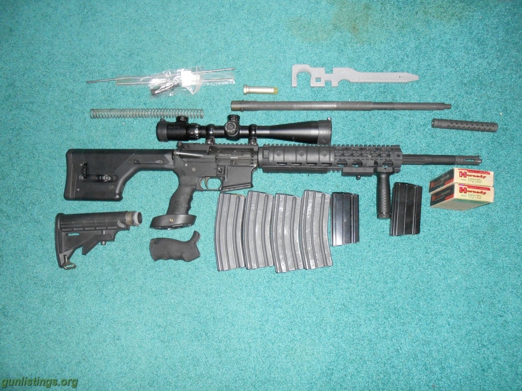 Rifles DPMS AR 15 .223 With Scope And Extra Barrel