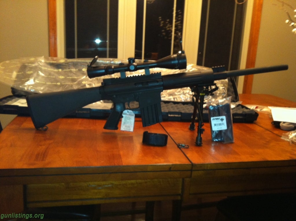 Rifles DPMS LR-308B AR-10 With Sightron Sii 4-16, Bipod, Mags,