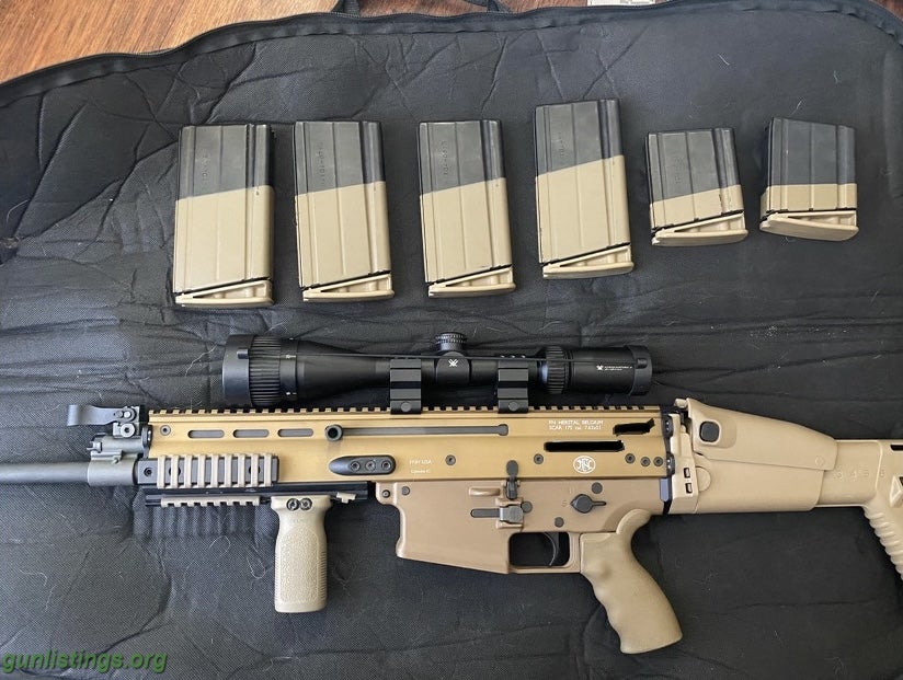 Rifles FN SCAR 17 FDE+6 Mags+Vortex Scope