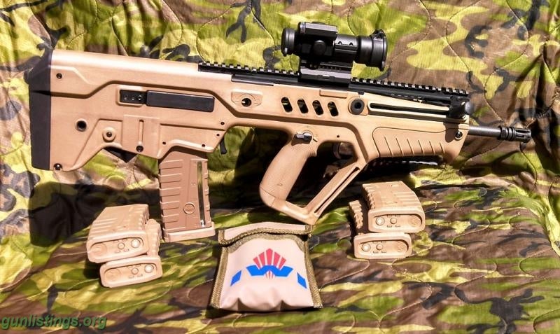 Rifles IWI Tavor SAR Bullpup FDE - Sig Sauer SP2022 9mm W/Nigh