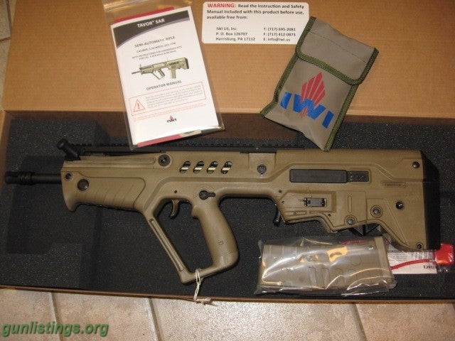 Gunlistings.org - Rifles IWI Tavor SAR FDE 223/556 NIB 16