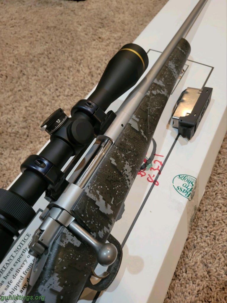 Rifles Kimber 84M Hunter Dissolve Black 308, Scope, Ammo