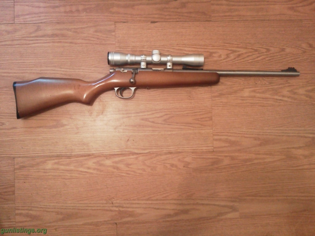 Rifles Marlin .22 Cal Youth Single Shot With Scope In Great Co