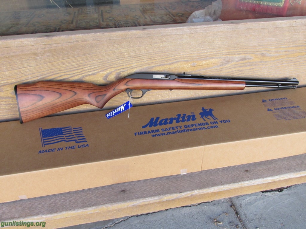 Rifles Marlin Model 60 Tube Fed 22lr, 14rd,Laminate Stock NEW