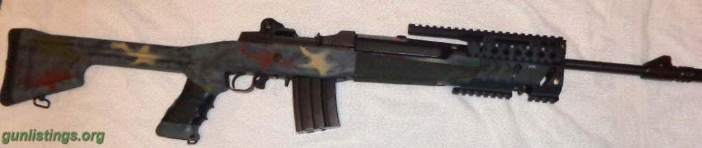 Rifles MINI-14: CAMO STOCK/PISTOL GRIP/FULL FRONT RAILS.