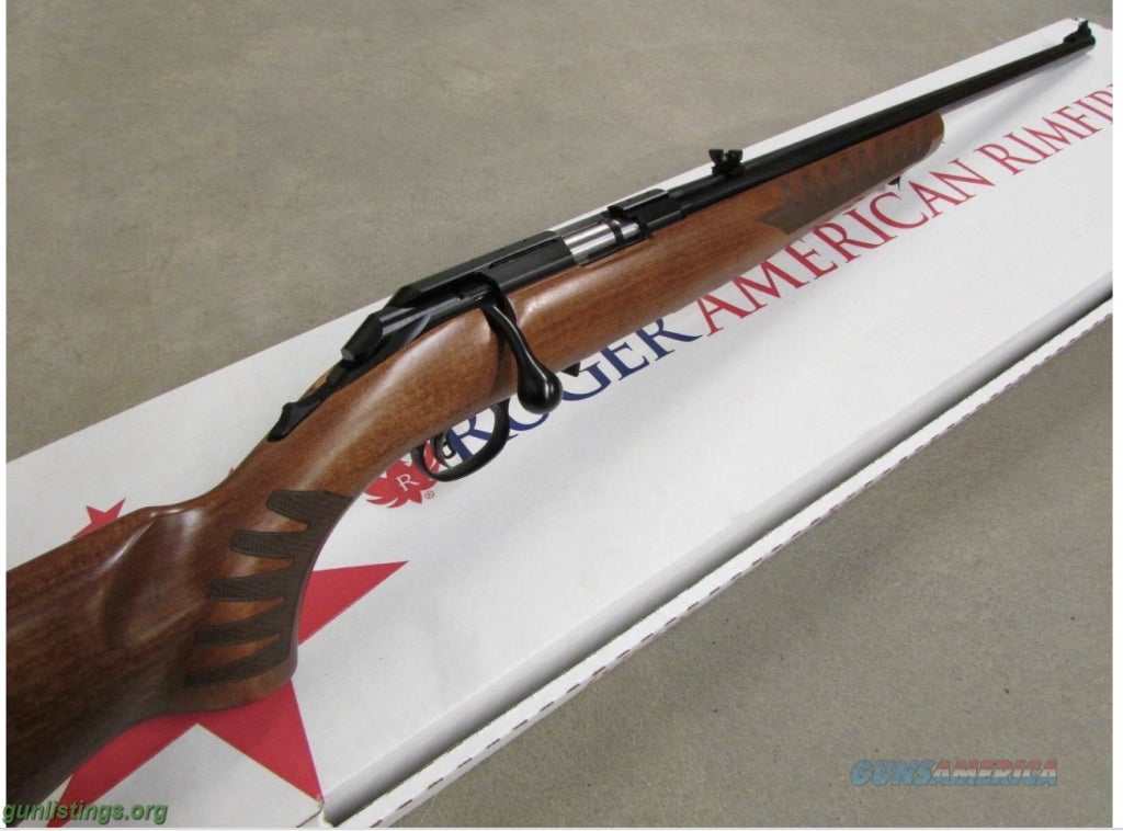 Rifles New Ruger American 22lr Wood Stock + Extras