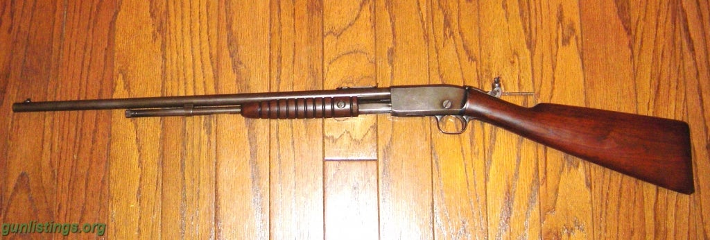 Rifles Remington Model 12 .22 Pump With Peep Sight