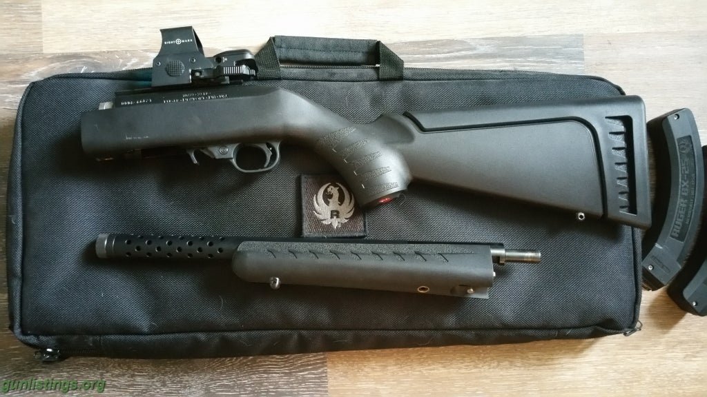 Rifles Rugar 10/22 LITE TAKEDOWN W/ RED Dot