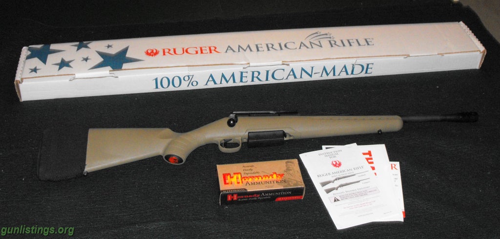 Rifles Ruger American 450 Bushmaster & Box Of Ammo Never Fired