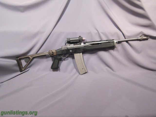 Rifles Ruger Mini-14, Stainless Steel, Folding Stock