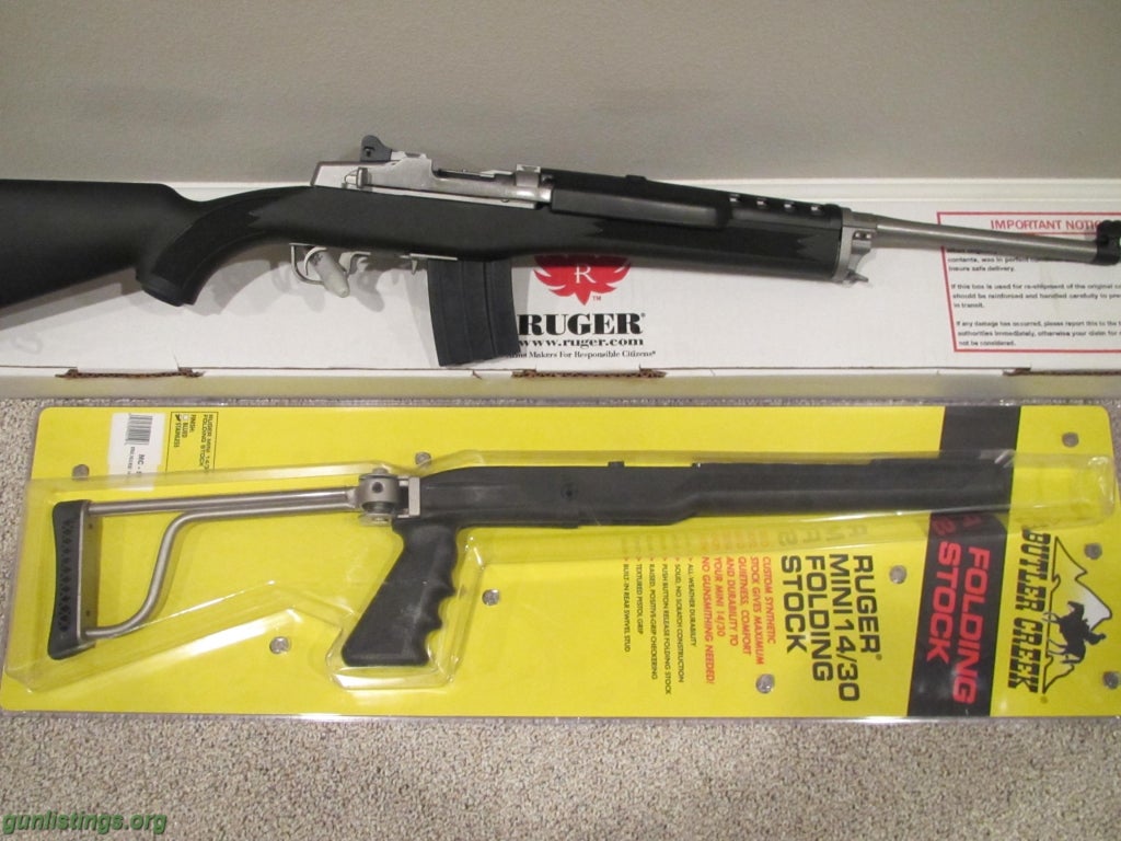 Rifles New Ruger Mini 14 With Extra Stock