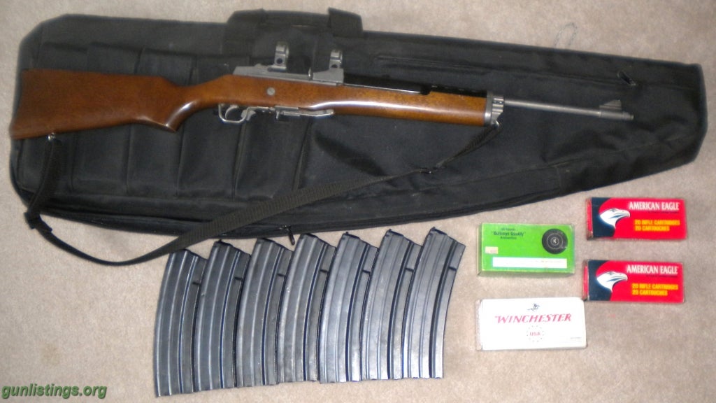 Rifles Ruger Ranch .223 Stainless Steel With Case, Accessories