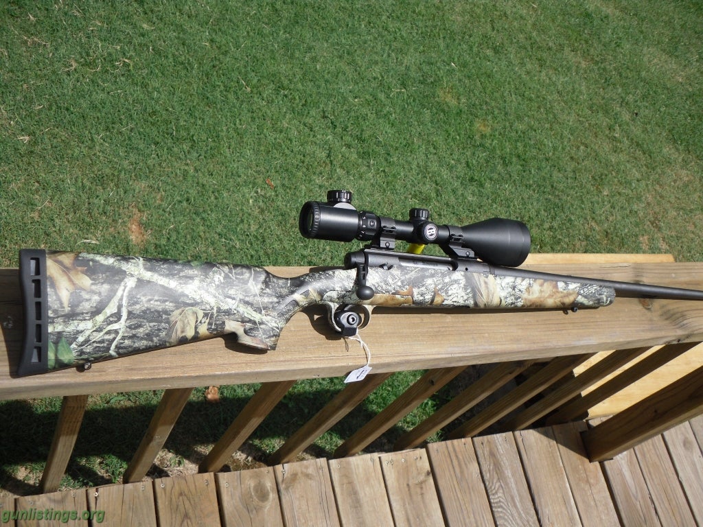 Rifles Savage Axis 243win, Camo W/ 3-9x56 Bushnell Scope