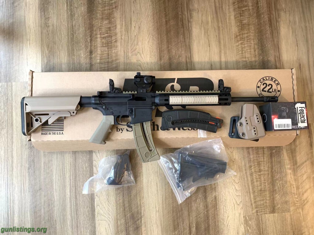 Rifles SW M&P 15-22 FDE Build W/ Red Dot & 2 Mags