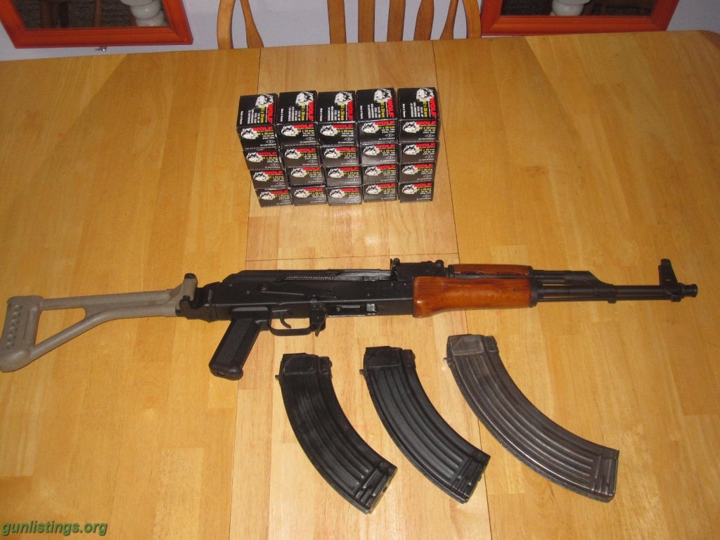 Rifles Wasr-10 Ak-47 With 3 Magazines And 400 Rounds 7.62x39