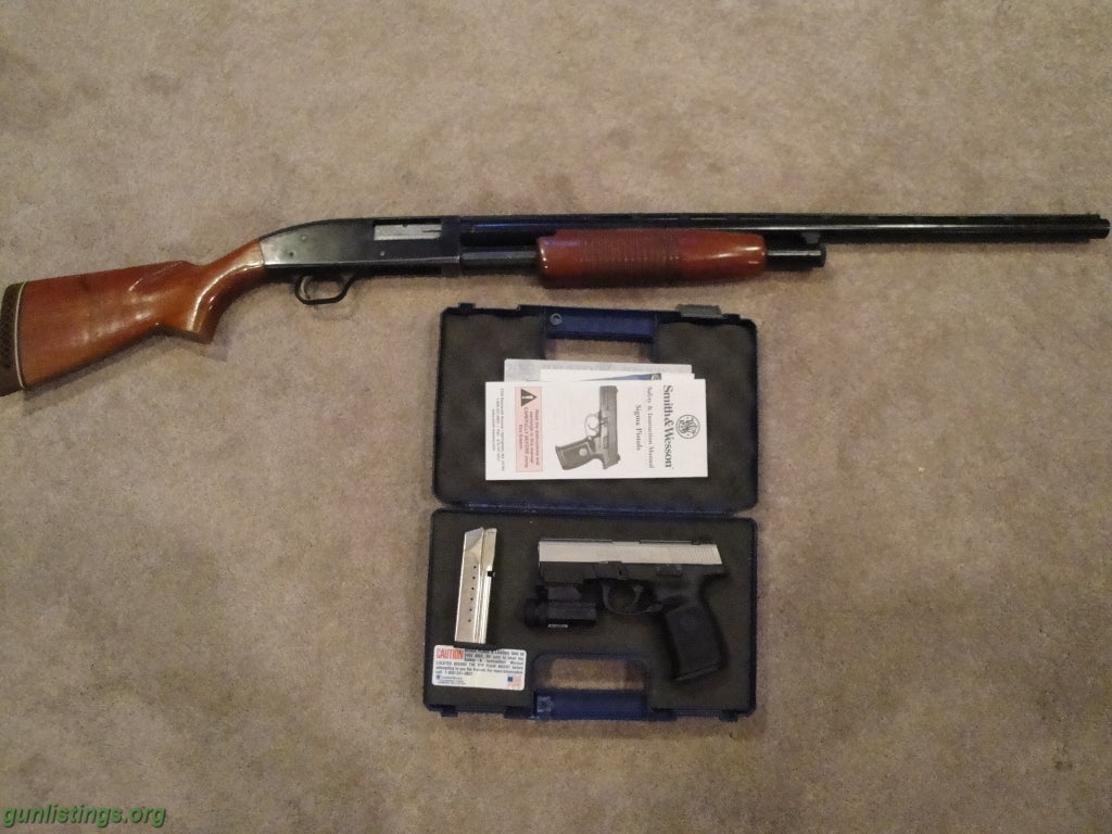 Shotguns 12 Gage Shotgun  &  9mm Pistol