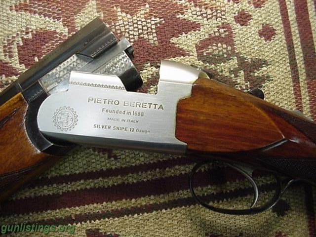 Shotguns Beretta 12 Gauge Silver Snipe Shotgun