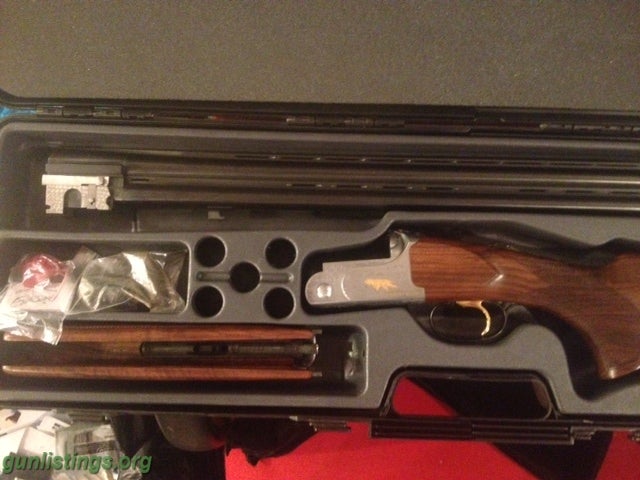 Shotguns Emilio Rizzini 12 GA O/U Gold Wing III Silver