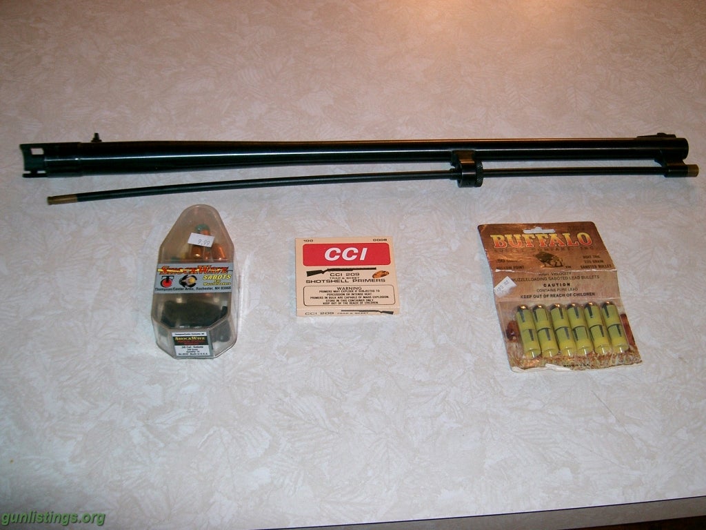 Shotguns Mossberg 500 Black Powder 50 Cal. Barrel 209's Extras