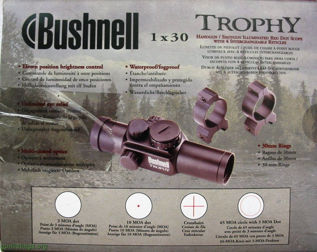 Accessories Bushnell Red Dot Sight 1x30 Pistol/Shotgun