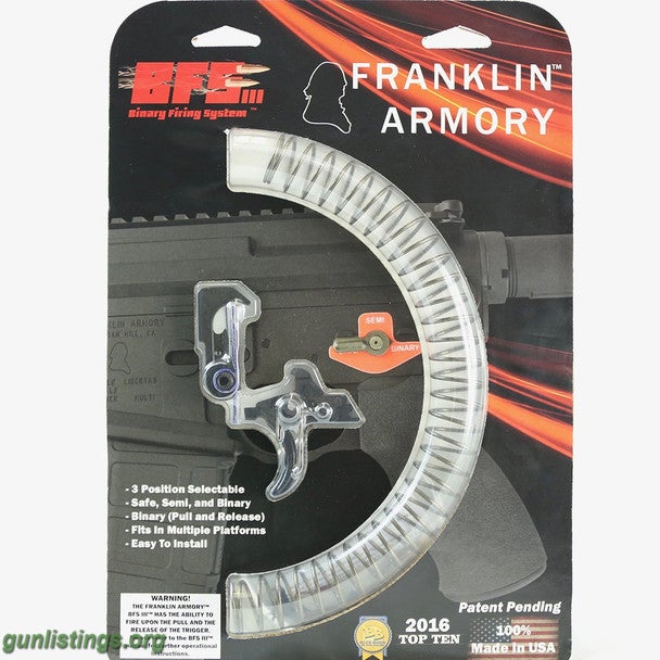 Accessories Franklin Armory BFS / Fostech Echo AR-15 Binary Trigger