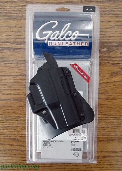 Accessories New Galco Matrix Auto-Lock Holster Glock 26, 27, 33