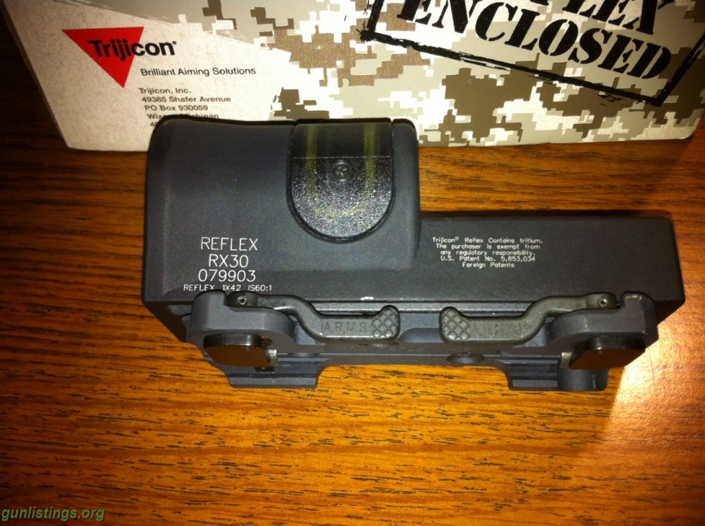 Gunlistings.org - Accessories Trijicon Reflex RX30 With ARMS #15 Mount