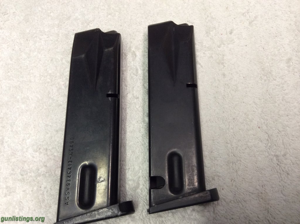 Ammo 2- Beretta 92 Magazine Made In Italy 15 Round