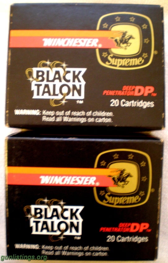 Ammo 2 Boxes Winchester Black Talon .45 Auto 230 GR NIB