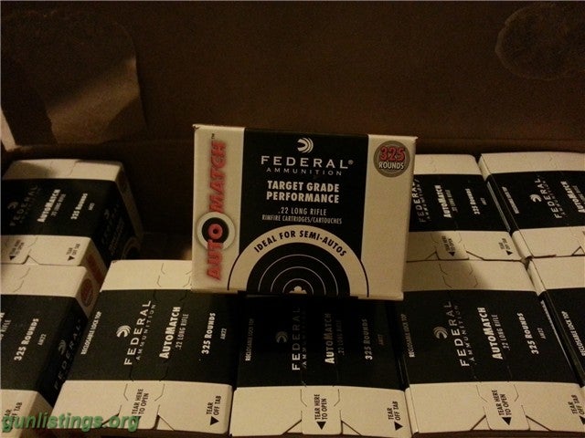 Ammo 3250 Federal Auto Match .22LR Target Ammo Brick 22LR