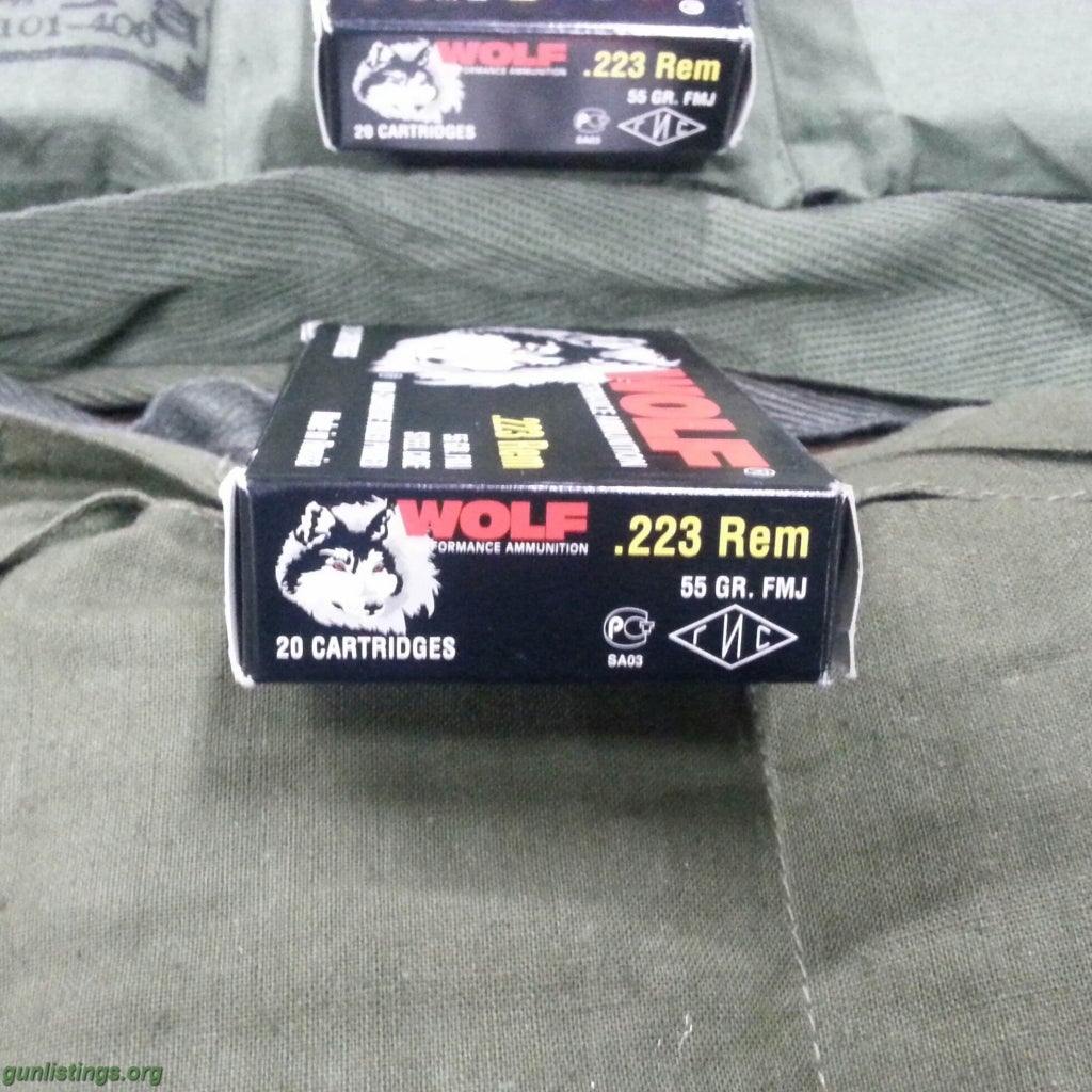 Ammo 5.56/.223  740 Rounds Of Wolf Ammunition