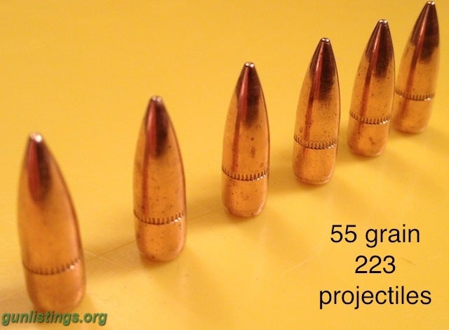 Ammo 55 GRAIN .223 Bullets And Brass