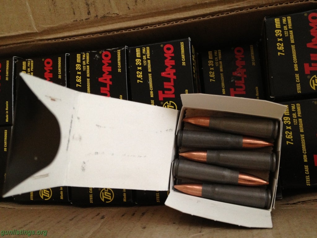 Ammo 7.62x39 TulAmmo FMJ Non Corrosive Ammo